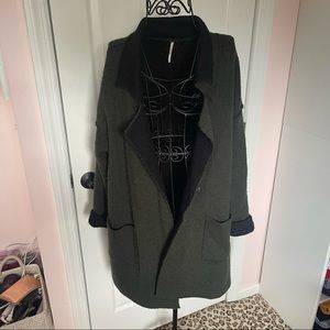 Hunter Green Sweater Jacket Free People